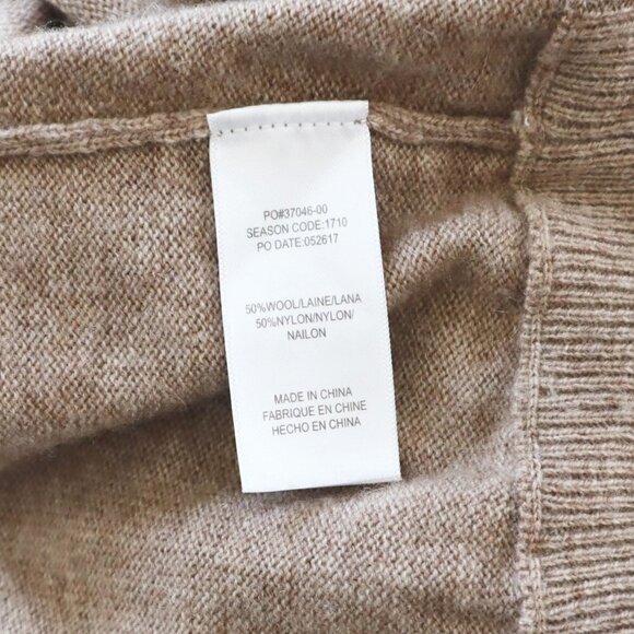 Splendid Williamsburg Drawstring Turtleneck Sweater Chestnut Tan Wool Bld Knit L - Picture 6 of 7